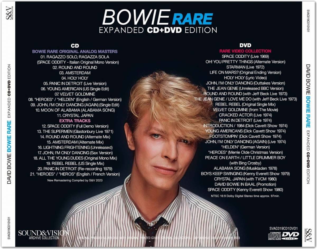 DAVID BOWIE / RARE (EXPANDED CD+DVD EDITION) [1CD+1DVD] SOUND&VISION ARCHIVE_画像2