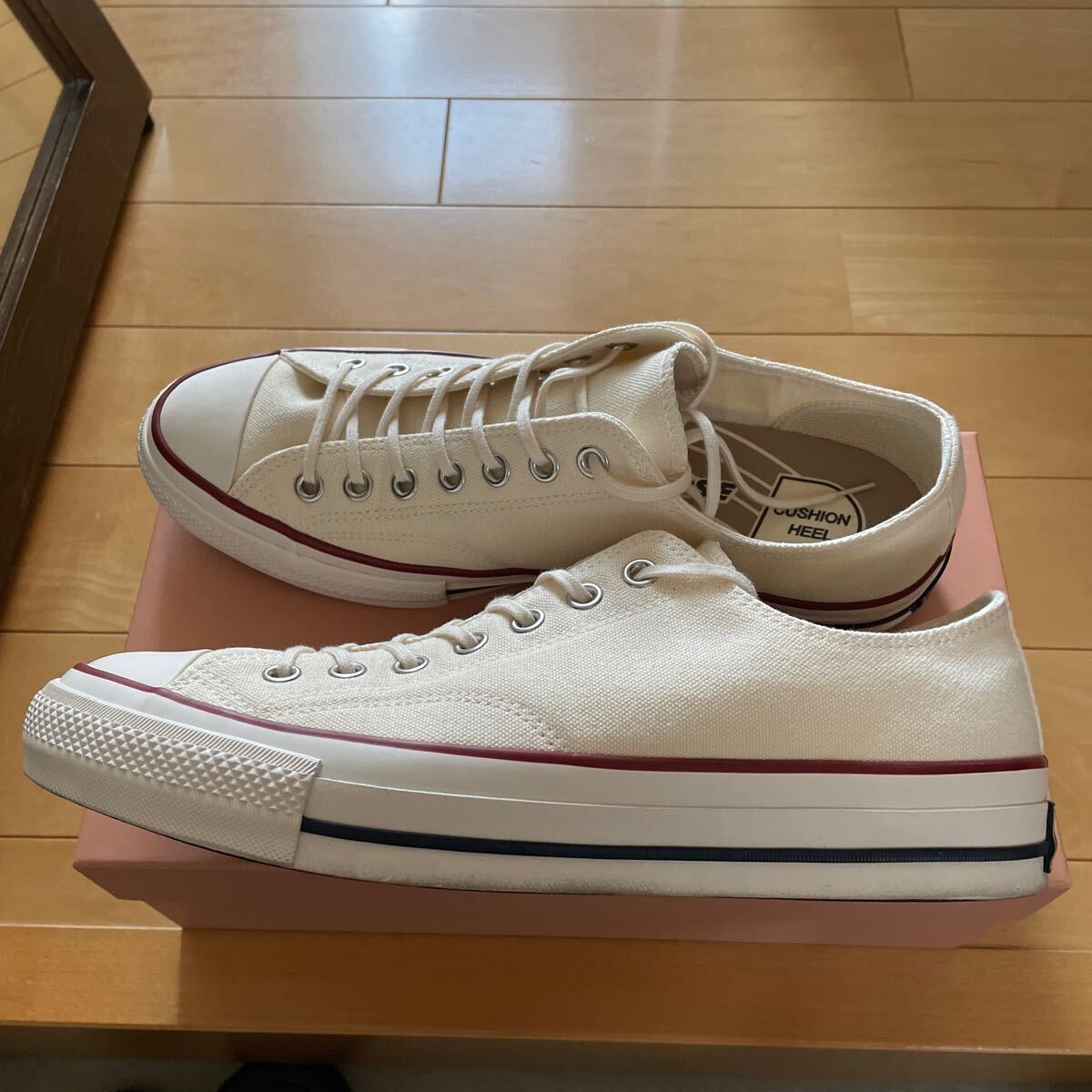 美品 converse addict chuck taylor canvas ox natural JP29の画像2