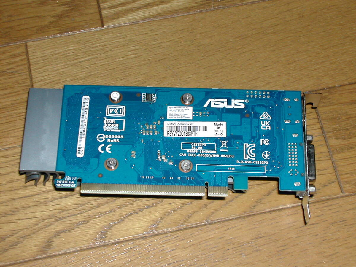 ASUS　GT710-SL-2GD5-BRK-EVO　ファンレスロープロファイル