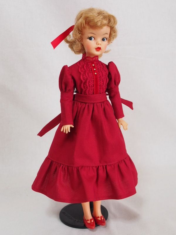 Doll Dressing! ручная работа tami- Chan размер . европейская одежда комплект кукла / наружный Fit костюм / One-piece / платье красный / ремень / кукла одежда / retro /tammy