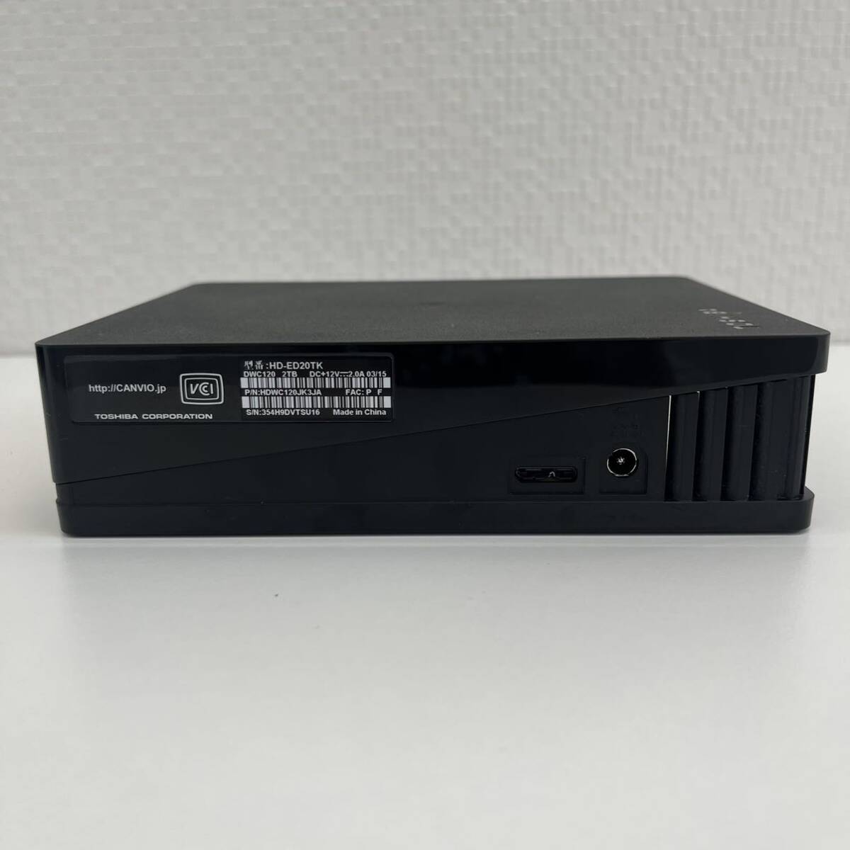 東芝 外付けハードディスク HD-ED20TK TOSHIBA 外付けHDD HDD ハードディスク 2TB USB アダプター付_画像6