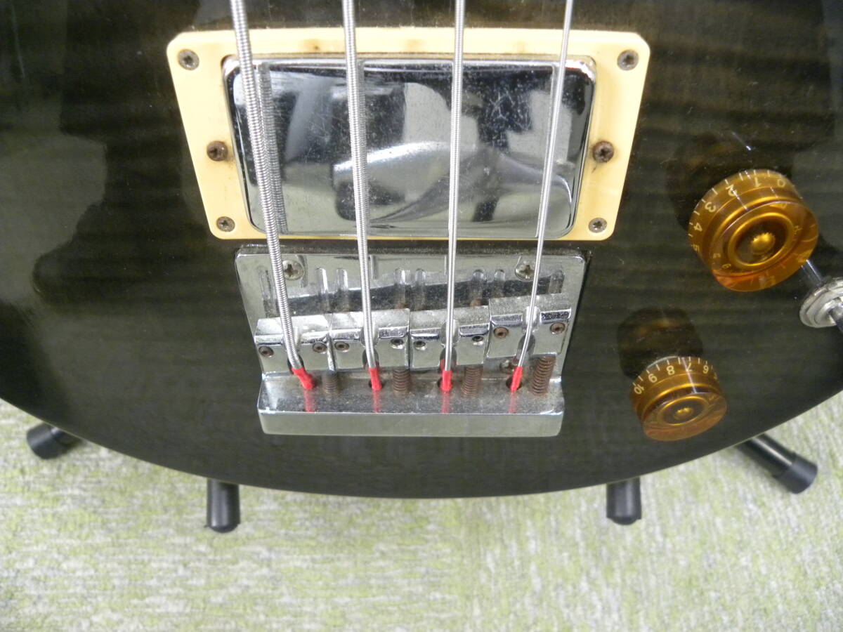 Edwards エドワーズ ESP E-LB-85 レスポールベース 4弦 通電試奏確認OK チューナー（KORG BT-2）付き 簡易スタンド付き ■6921の画像4