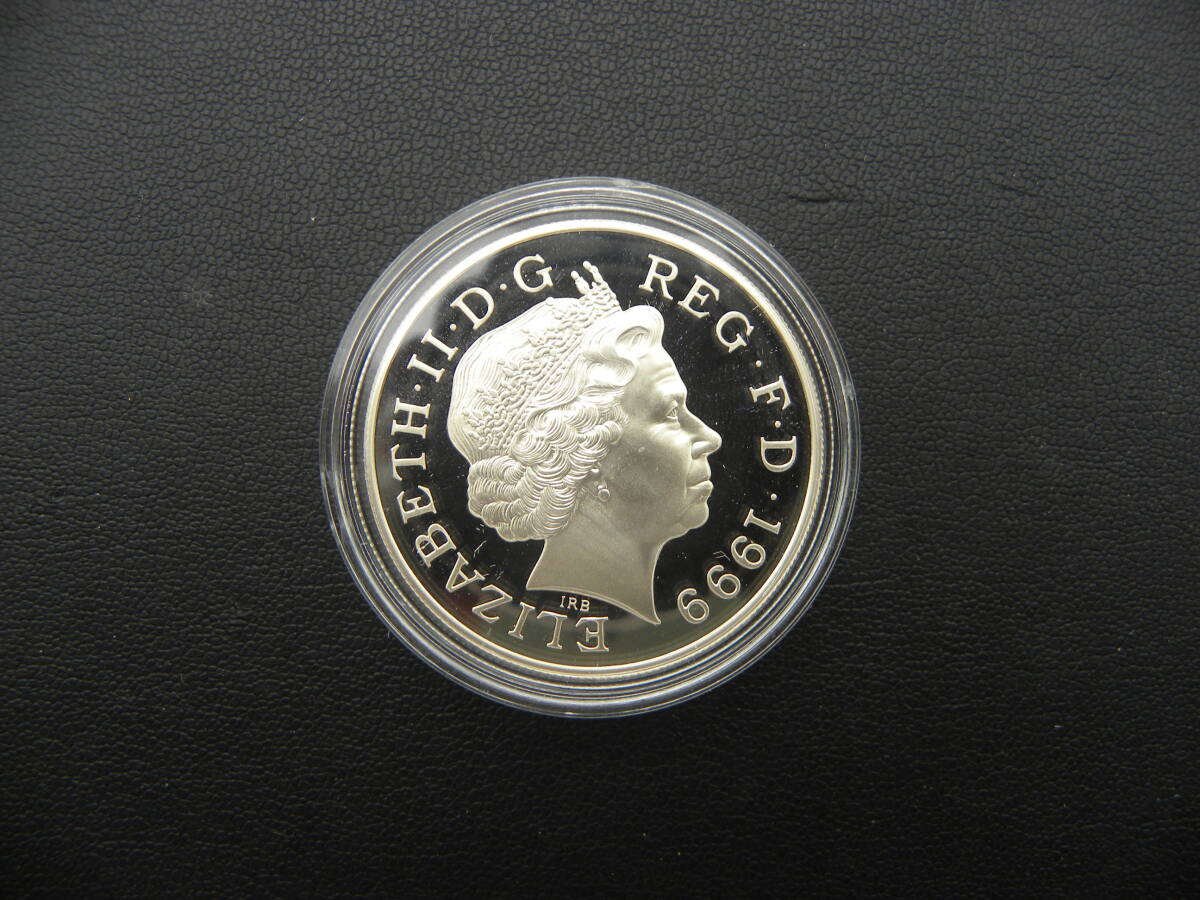 ダイアナ妃追悼記念 5ポンド銀貨　SV925 プルーフ銀貨 Sterling Silver 1999年 28.2g　箱付　6241_画像3