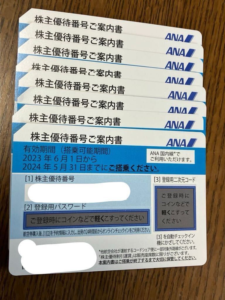 ANA 全日空 株主優待券8枚セット　5月31日まで_画像2