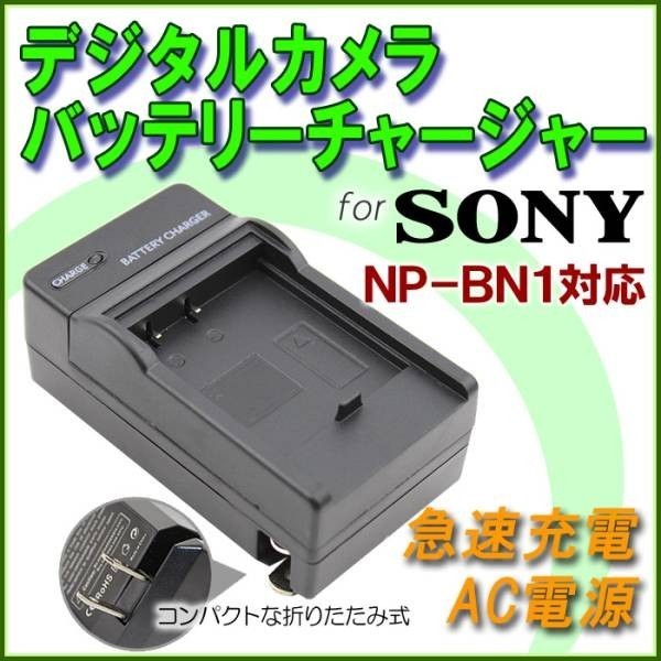 CASIO NP-120/SONY ソニー NP-BN1 対応 互換急速 充電器 AC 電源 送料無料1_画像1