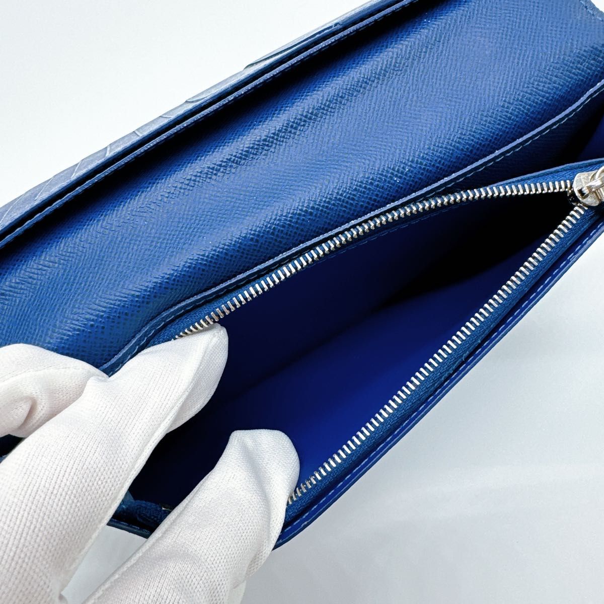 ルイヴィトン M30297 タイガラマ ポルトフォイユ・ブラザ  ブルー 長財布