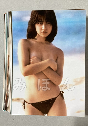 * Ishikawa Hitomi Showa era idol L stamp photograph 50 pieces set 