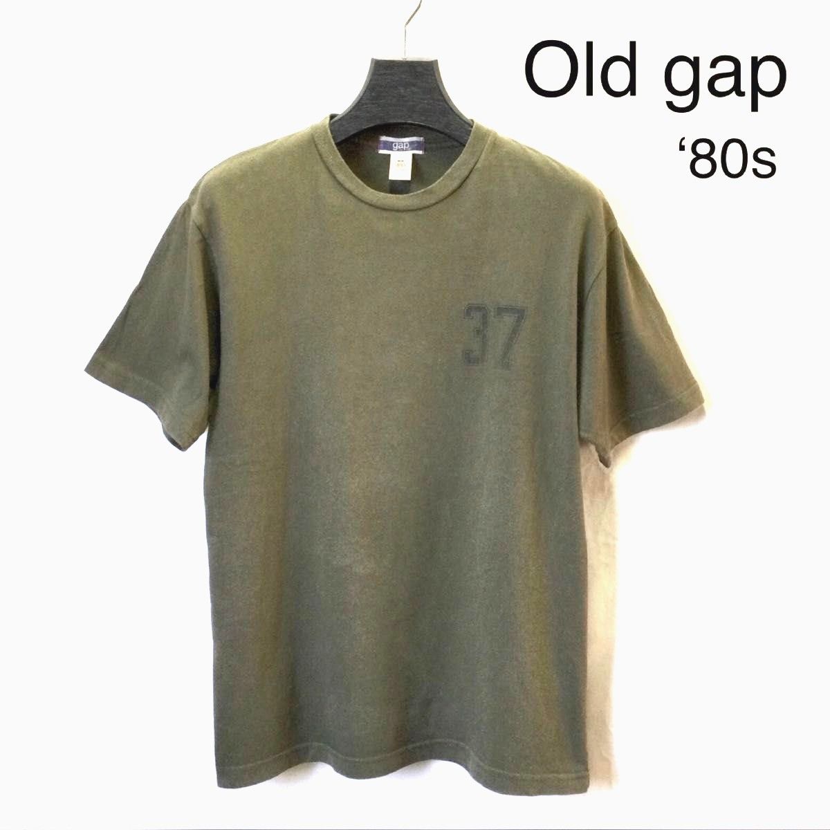 Old gap 80s 小文字タグ 旧タグ ヴィンテージ Tシャツ ミリタリー アーミー モスグリーン オールドギャップ  古着
