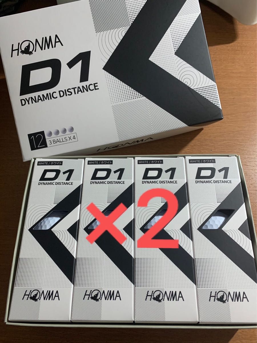 HONMA ホンマ ゴルフ ボール　D1  ホワイト　2ダース