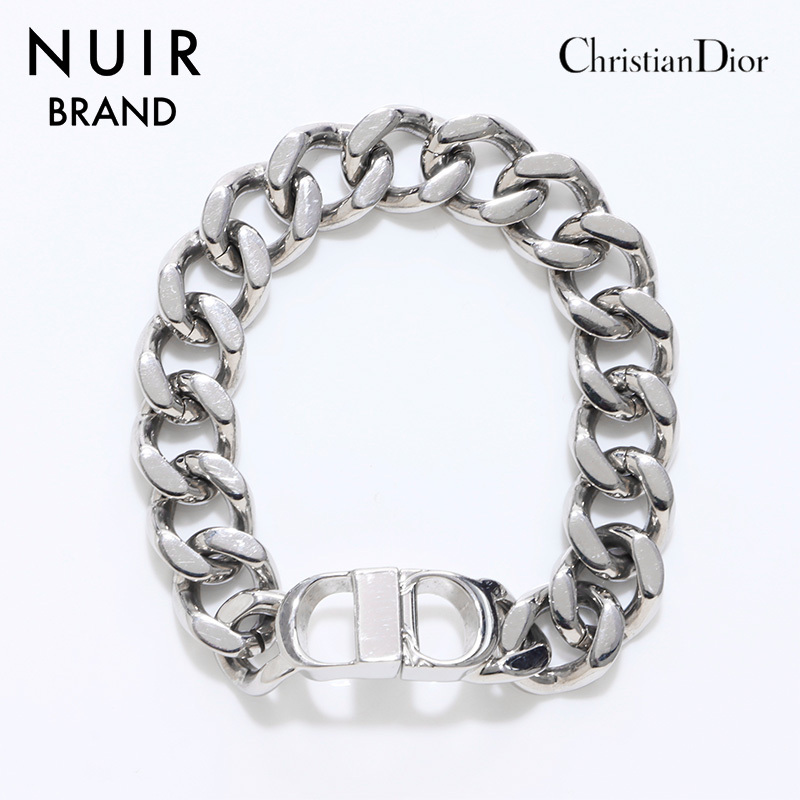 クリスチャンディオール Christian Dior ブレスレット CDチェーン シルバー_画像1