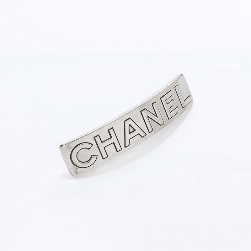 シャネル CHANEL バレッタ ロゴ シルバー_画像4