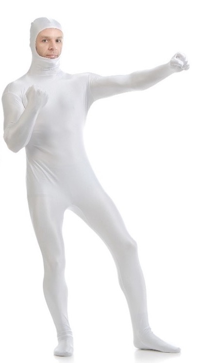 ハロウィン 衣装 コスプレ 仮装 コスチューム 男 女 メンズ レディース 面白 全身タイツ 大人 3XL 190cm 205cm 大きいサイズ 白_画像1