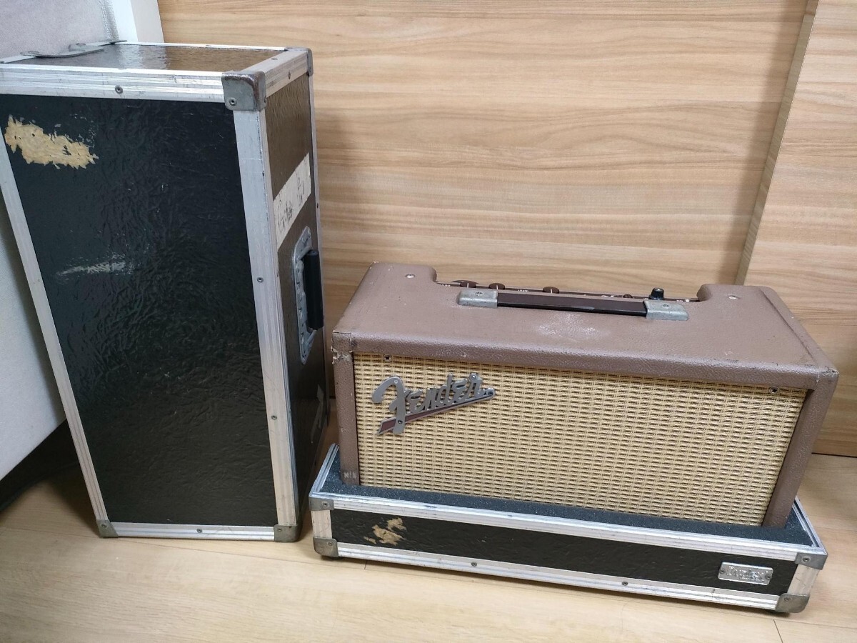 1965年製 Fender Reverb Unit 6G15 Brown & Wheatリバーブユニット スプリングリバーブ 動作確認済み Brownface ハードケース付_画像1