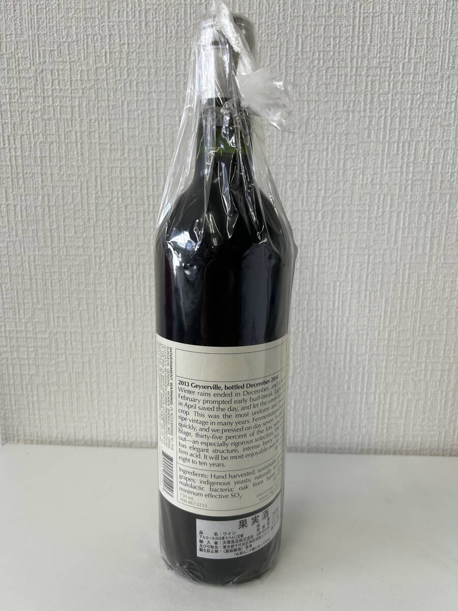 リッジ・ヴィンヤーズ ガイザーヴィル 2013 750ml 14.7％ 240505 RIDGE Bの画像3