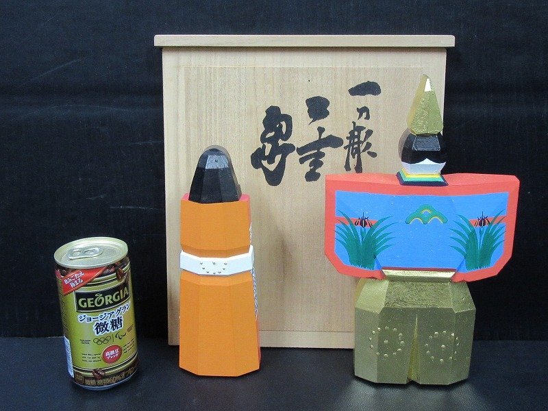 ◆横浜古物◆ 一刀彫 雛人形 神泉刀の画像2