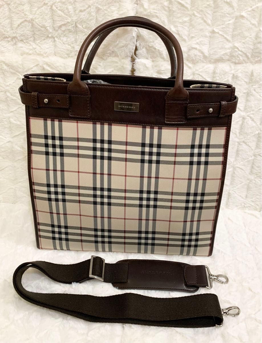 BURBERRY  バーバリー　 ノバチェック　2WAY ハンドバッグ　ショルダーバッグ　ビジネスバッグ