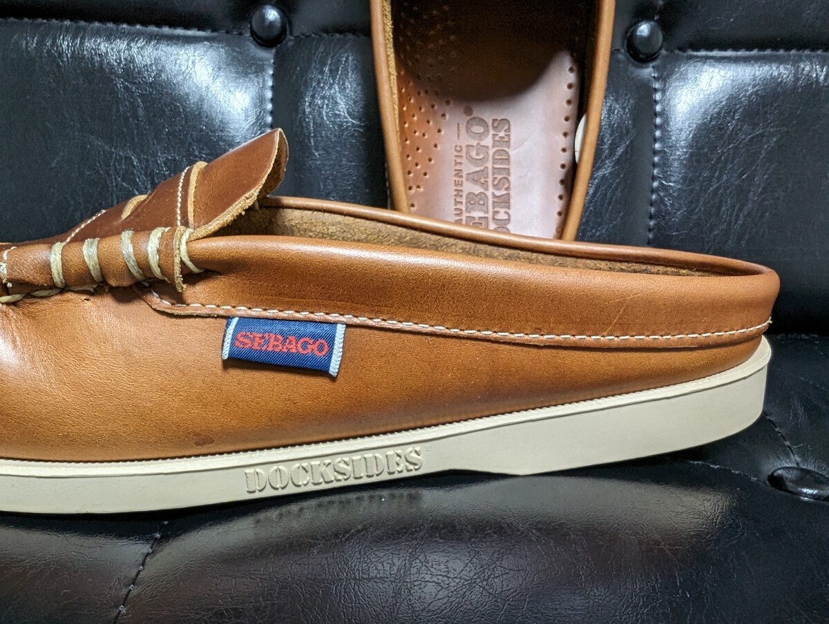 ①SEBAGO セバゴ 希少サンダル US8.5 オイルドレザー ライトブラウン_画像9