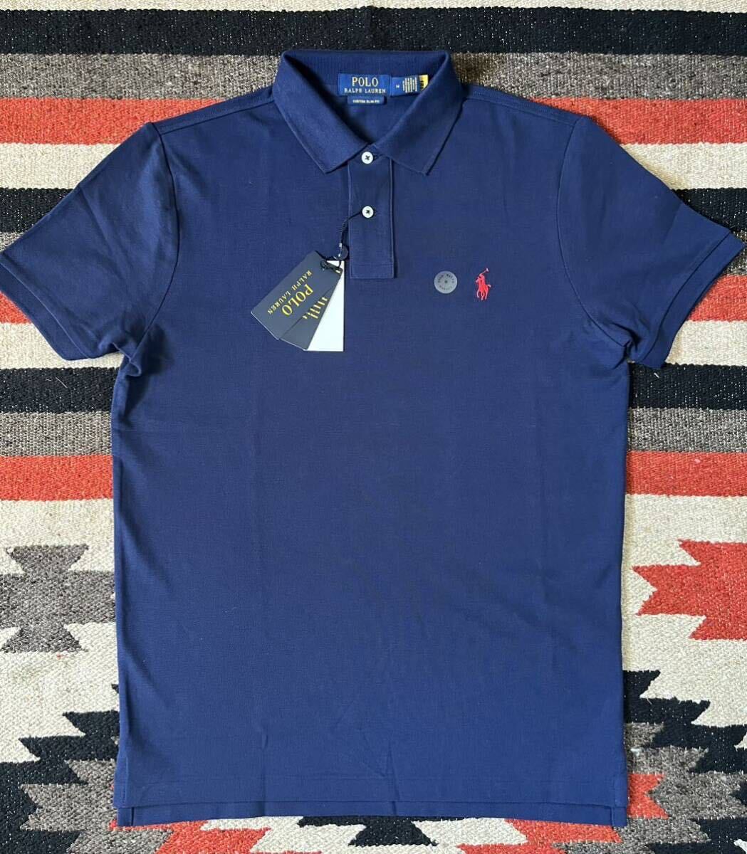  Ralph Lauren рубашка-поло M размер темно-синий Ralph Lauren короткий рукав [ новый товар не использовался ] олень . материалы 