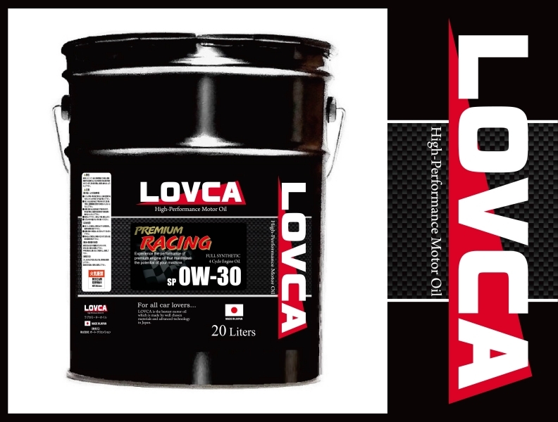 ■送料無料■LOVCA PREMIUM-RACING 0W-30 20L SP 特殊減摩技術×エステル×PAO RACINGを超えた特別なレーシングオイル LSPI対応■LPR030-20_画像1