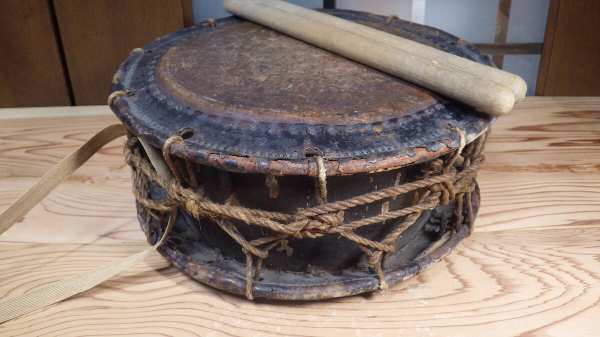  японский барабан затянуть futoshi тамбурин без тарелочек палочки 2 шт имеется традиционные японские музыкальные инструменты Edo времена работа товар 