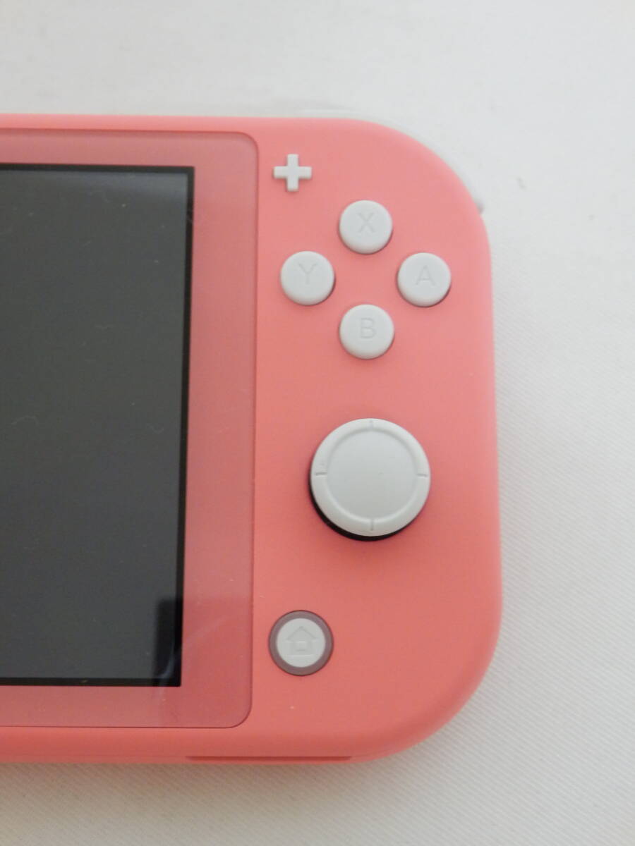 059C126E◆Nintendo Switch Lite 本体 コーラル ニンテンドー スイッチ ライト 中古 動作OK_画像9