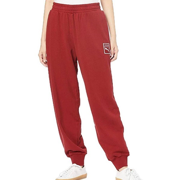  Puma Vogue сотрудничество женский тянуть надкрылок -ti-& брюки US размер L (XL соответствует ) обычная цена 20900 иен темно-красный VOGUE тренировочный верх и низ в комплекте 