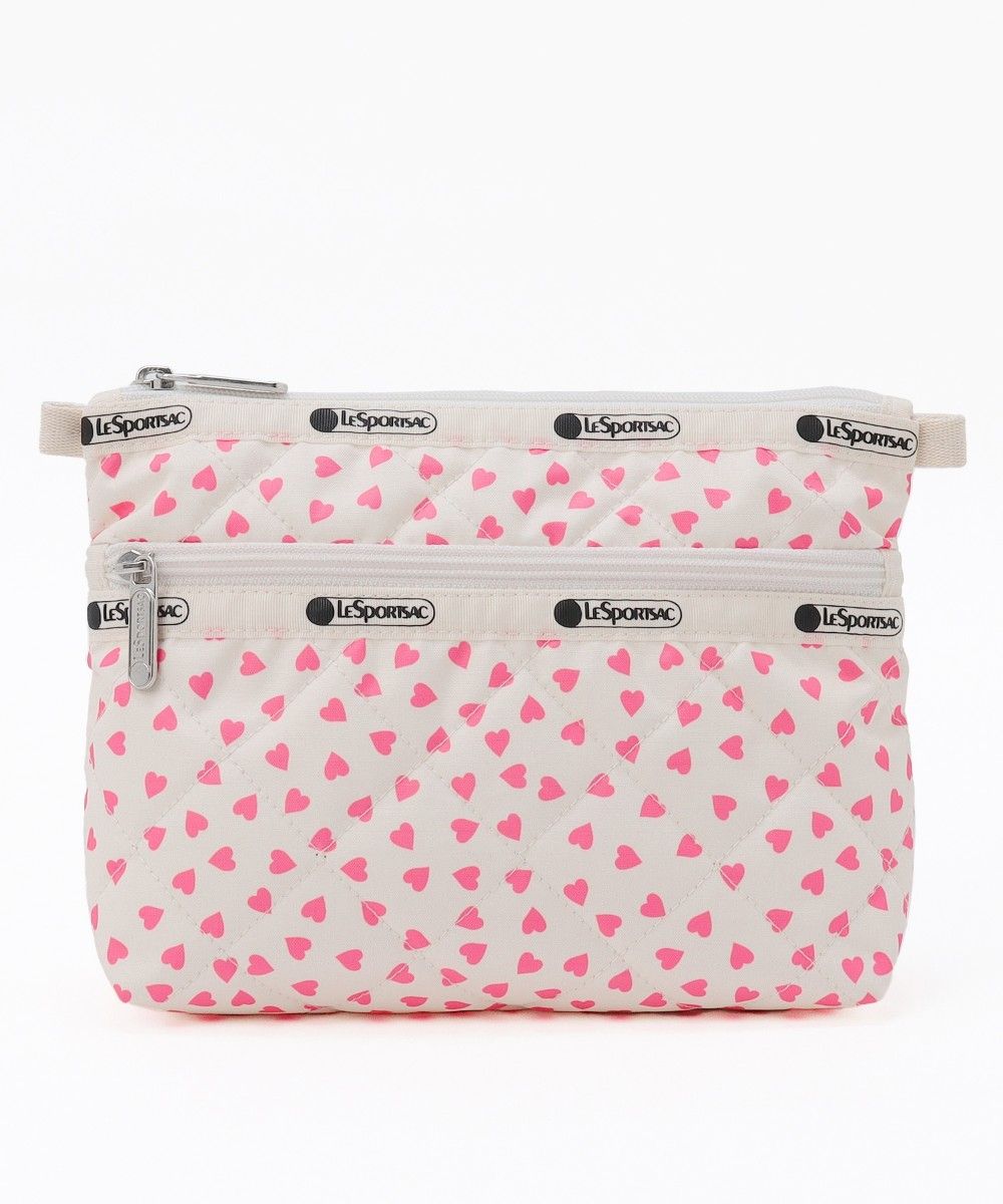レスポートサック PERFECT COSME POUCH2コーラルハートキルト レスポートサック PERFECT COSME POUCH2コーラルハートキルト