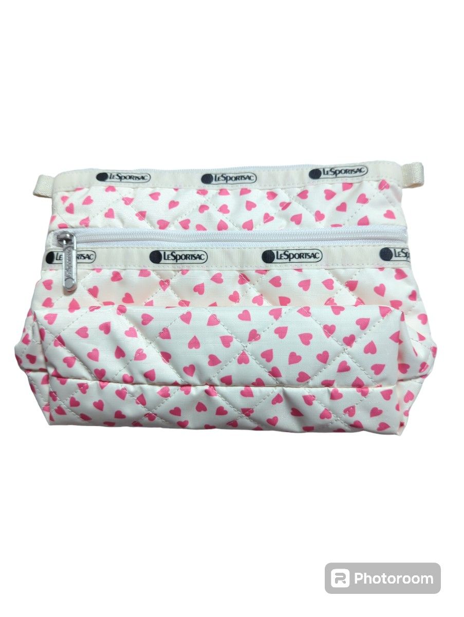 レスポートサック PERFECT COSME POUCH2コーラルハートキルト レスポートサック PERFECT COSME POUCH2コーラルハートキルト