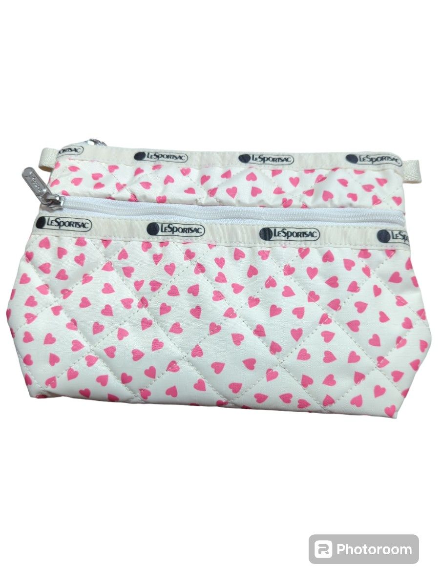 レスポートサック PERFECT COSME POUCH2コーラルハートキルト レスポートサック PERFECT COSME POUCH2コーラルハートキルト