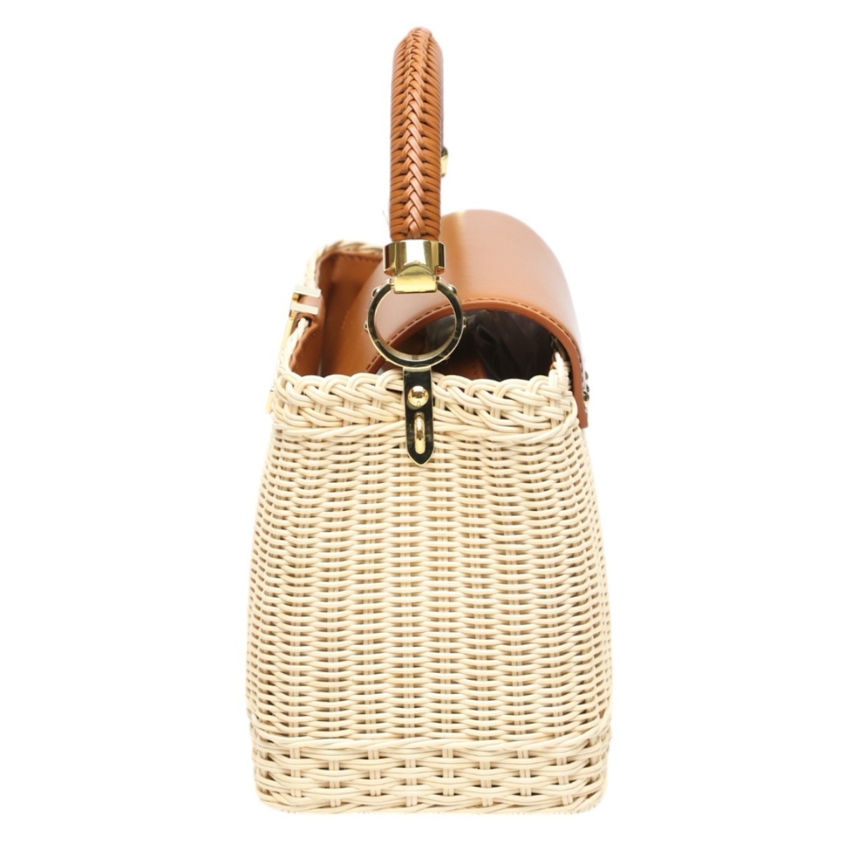 LOUIS VUITTON レザー×ラタン ショルダーバッグ M22173 ルイヴィトン ショルダーバッグ M22173 レザー×ラタン