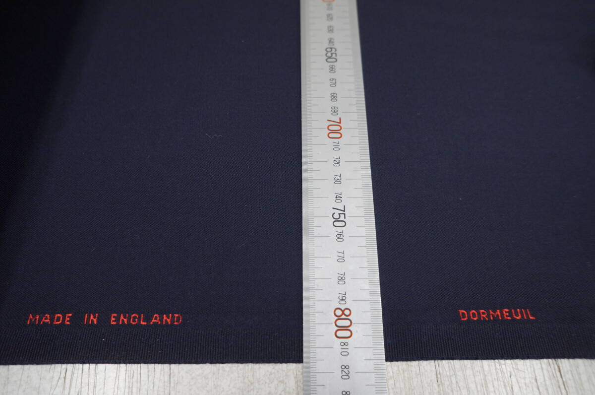 NO453-3 英国製 DORMEUIL ウール１００生地 ネイビー ３ｍの画像2