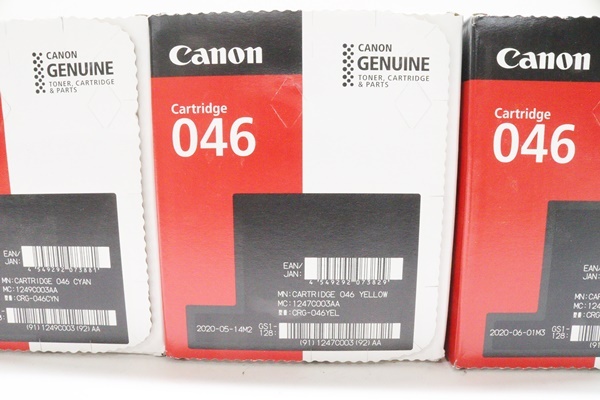 【未開封】 Canon キャノン 純正 トナー カートリッジ 3色セット CRG-046CYN/CRG-046YEL/CRG-046MAG 2020年製造 シアン イエロー マゼンタ_画像5