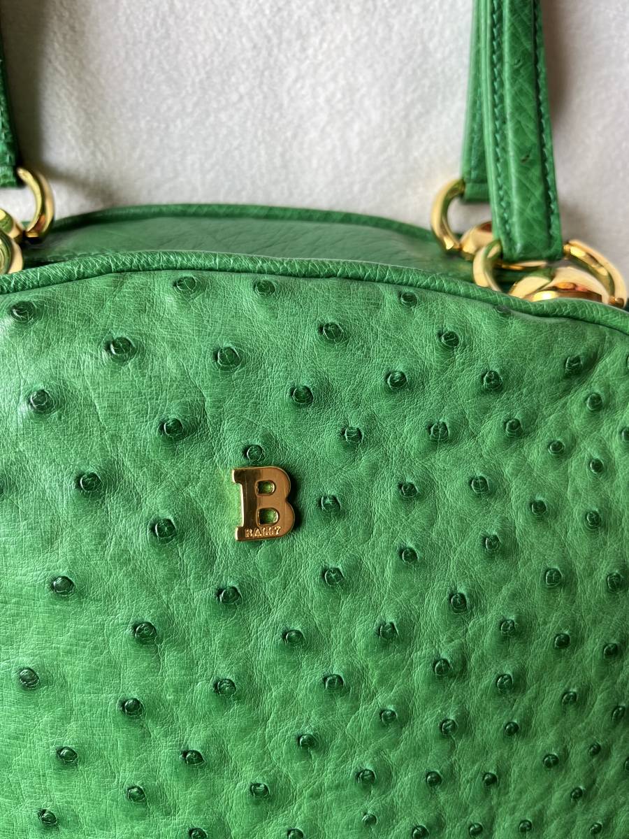 【美品】BALLY オーストリッチ ダチョウ革 ハンドバッグ_画像2