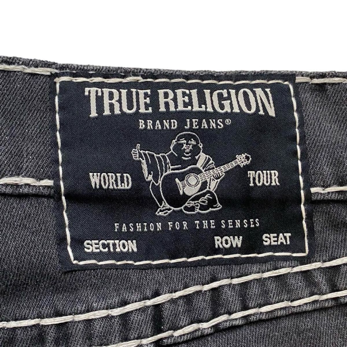 TRUE RELIGION RICKY BLACK DENIM W30 トゥルーレリジョン　リッキー　ブラックデニム　白ステッチ