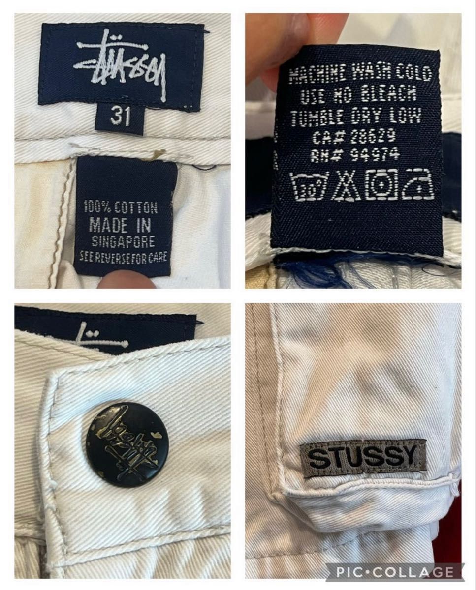 OLD STUSSY CARGO SHORTS white オールドステューシー　カーゴショーツ　ホワイト　 ハーフパンツ