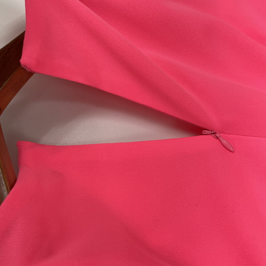 未使用品 /S/ ZARA ピンク 長袖Ｖネックワンピース レディース カジュアル フォーマル フェミニン 大人可愛い 二次会 ドレス デイリー ザラ
