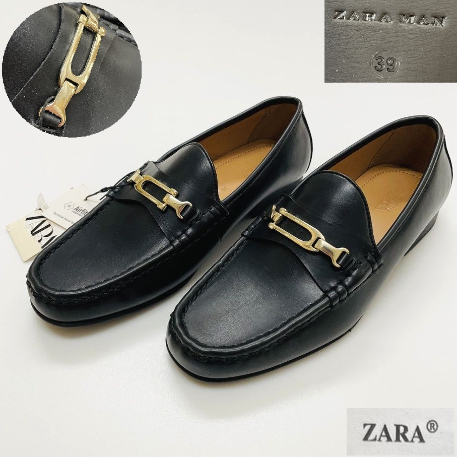 ZARA MAN ブラック ローファー オフィスカジュアル フォーマル ZARA MAN ブラック ローファー オフィスカジュアル フォーマル