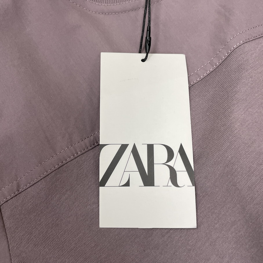 未使用品 /S/ ZARA パープル バルーンスリーブカットソー レディース タグ カジュアル トップス 通勤 フェミニン 大人可愛い デイリー ザラ_画像5