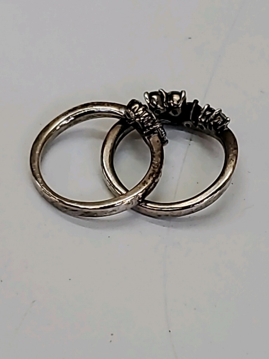 ●4℃ ヨンドシー リング 指輪 SILVER レディース アクセサリー ラインストーン ジュエリー 約8号の画像7