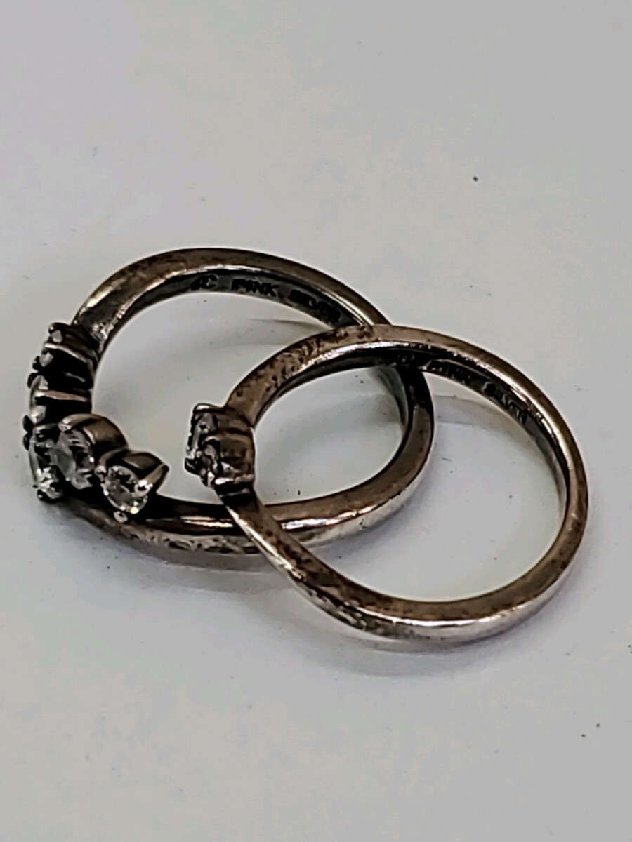 ●4℃ ヨンドシー リング 指輪 SILVER レディース アクセサリー ラインストーン ジュエリー 約8号の画像6
