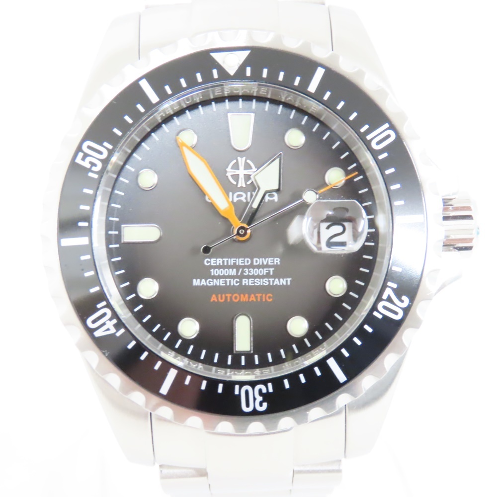 Ts533301enliba wristwatch ABYSS 067/100 SS gray series face men's ENRIVA used 