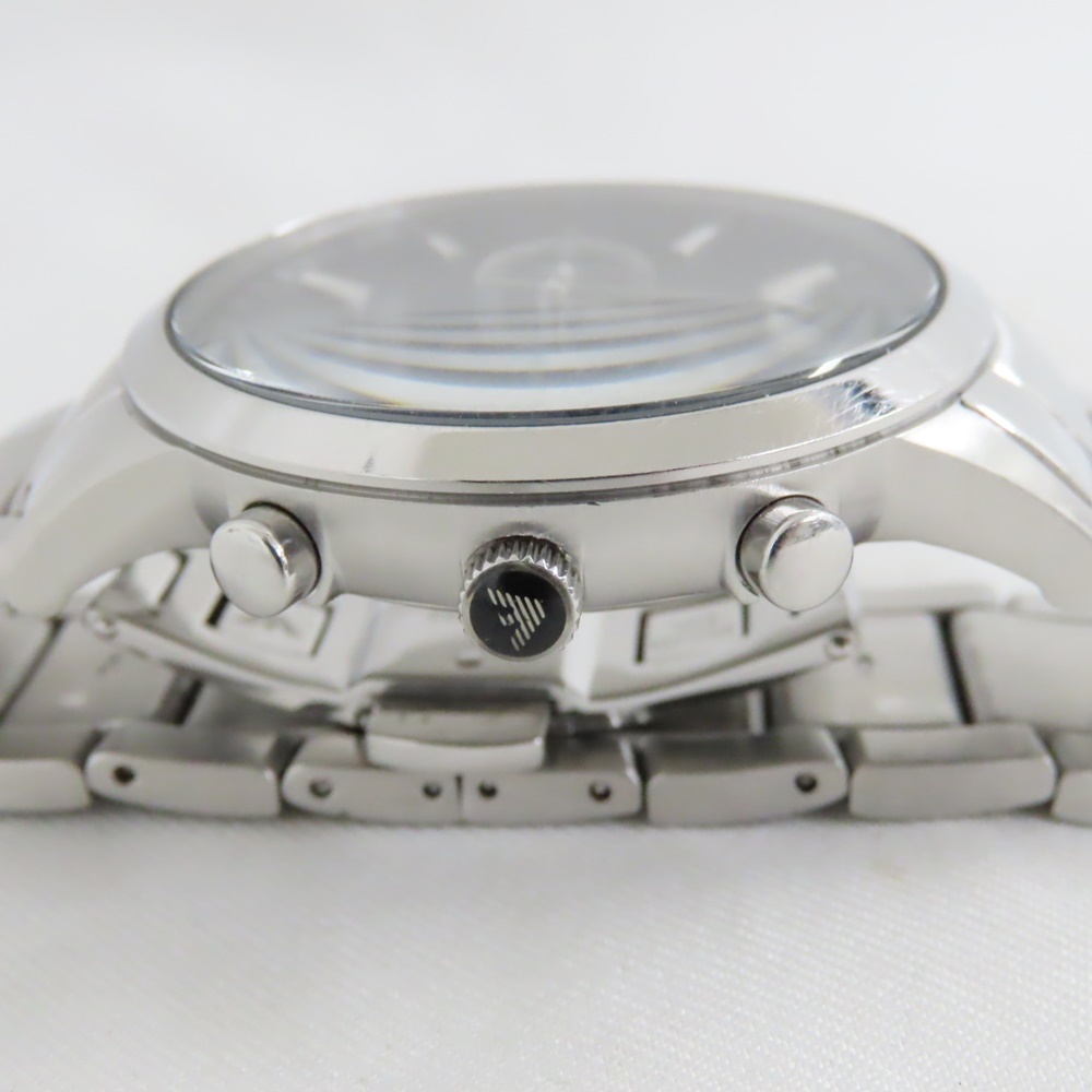 Ts780251 エンポリオ・アルマーニ メンズ腕時計 AR-2434 SS 黒文字盤 Emporio Armani 中古_画像5