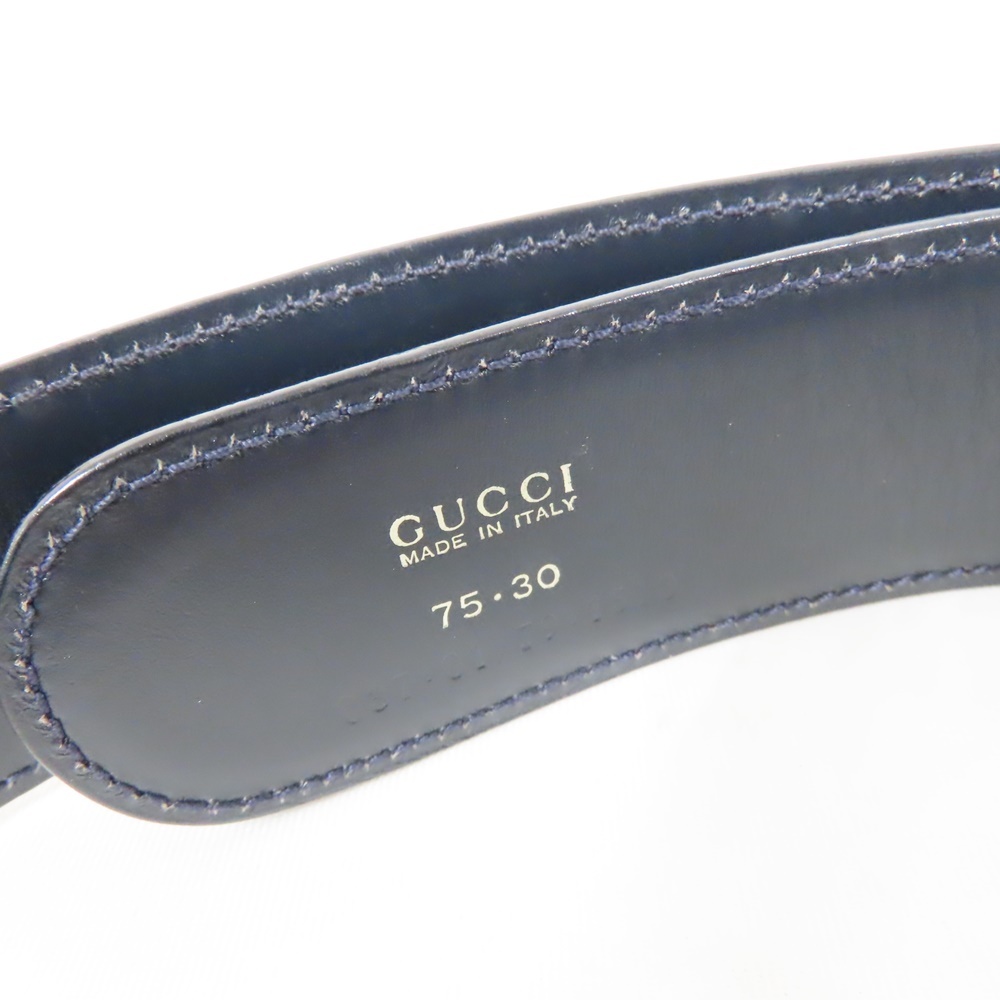 Ts780555 グッチ ベルト インターロッキング 037・01/79・1510 黒 レディース GUCCI 中古_画像7