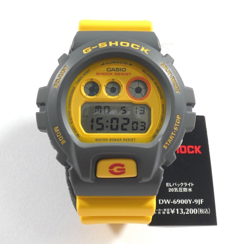 Dz790403 カシオ 腕時計 G-SHOCK DW-6900Y-9JF イエロー×グレー CASIO 未使用品_画像1