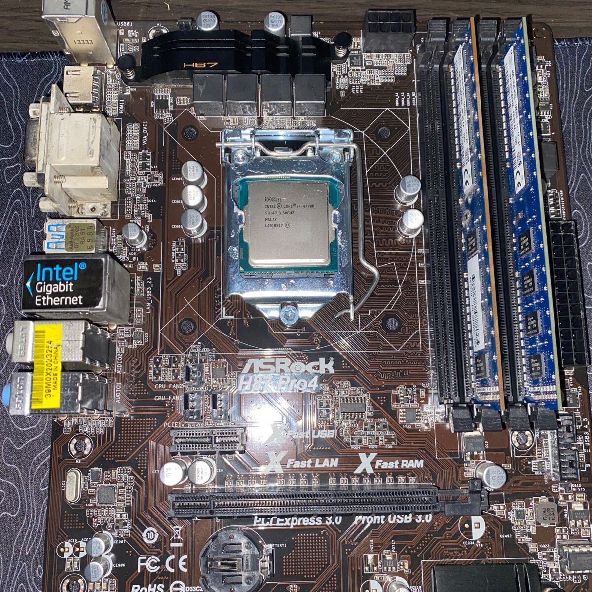 CPU Intel Core i7 4770K＋GTX770＋マザボ＋メモリ8ギガ　セット　ジャンク品につき1円スタート_画像3