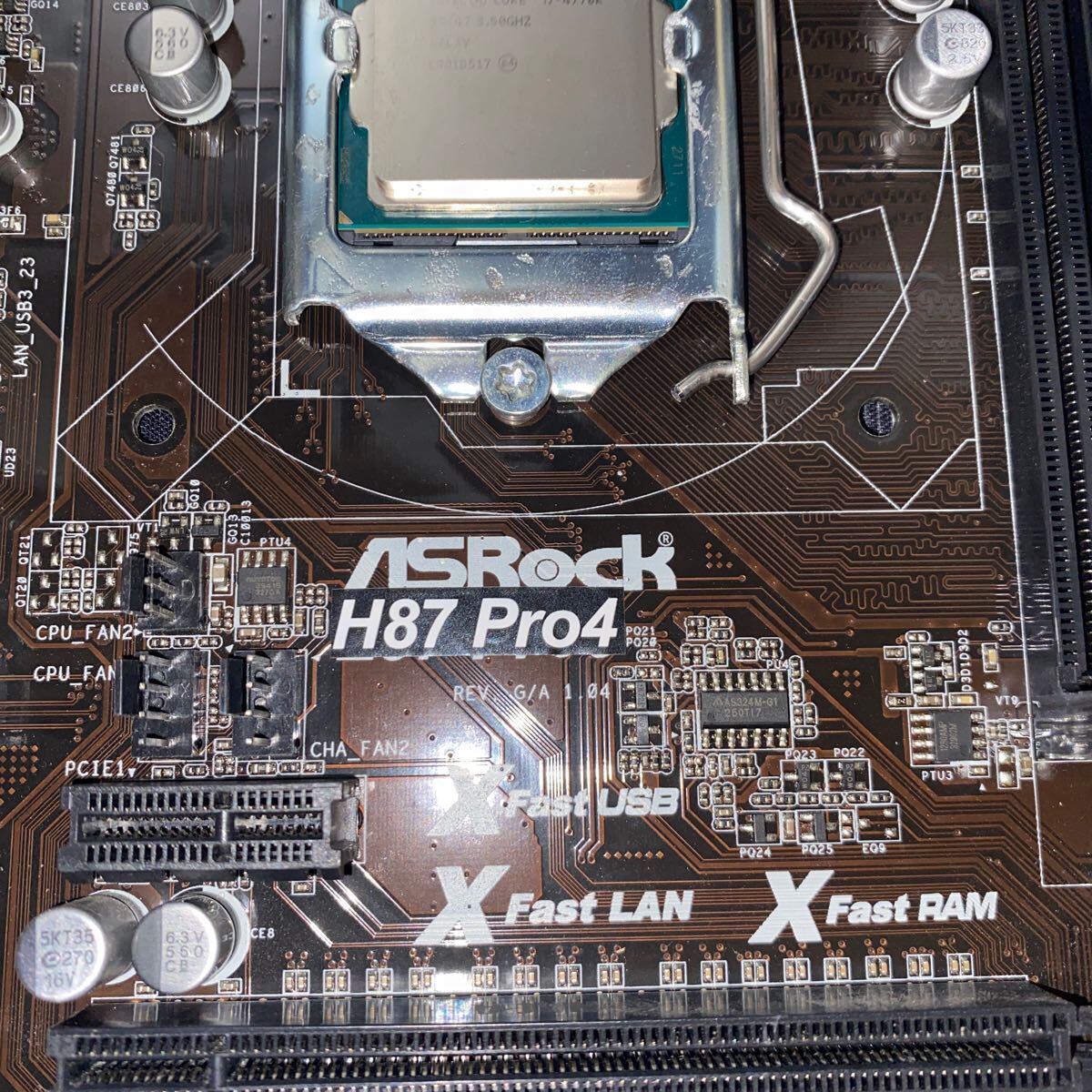 CPU Intel Core i7 4770K＋GTX770＋マザボ＋メモリ8ギガ　セット　ジャンク品につき1円スタート_画像2
