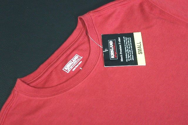 KIRKLAND/カークランド メンズ ペルー産ピマコットン プレミアム Tシャツ レッド サイズS★送料310円_画像2