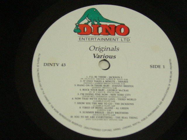 VA/Originals/Earth, Wind & Fire/Isley Brothers/Marvin Gaye/etc/UK盤/1992年盤/DINTV 43/ 試聴検査済み_画像3