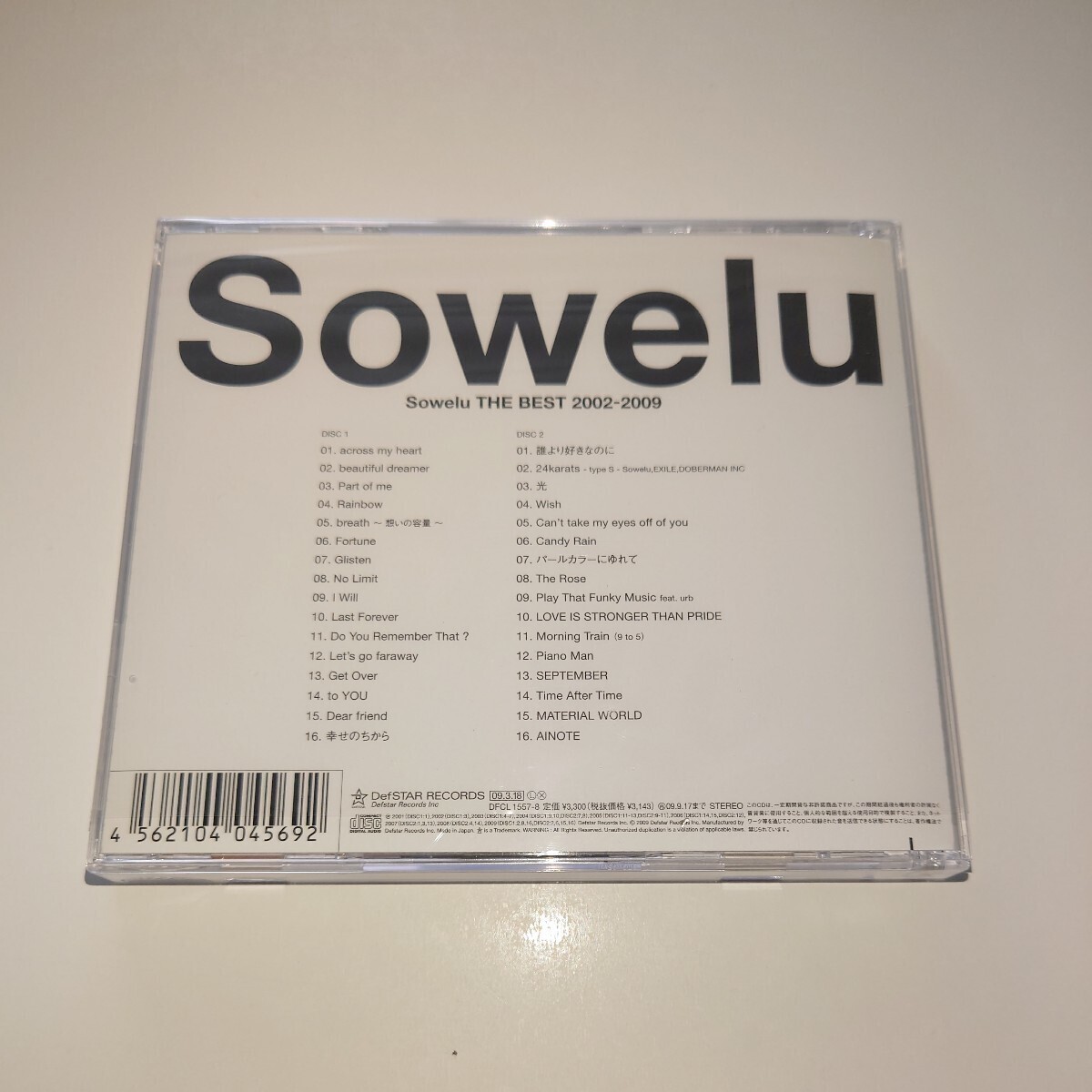 Sowelu「Sowelu THE BEST 2002-2009」通常盤_画像2