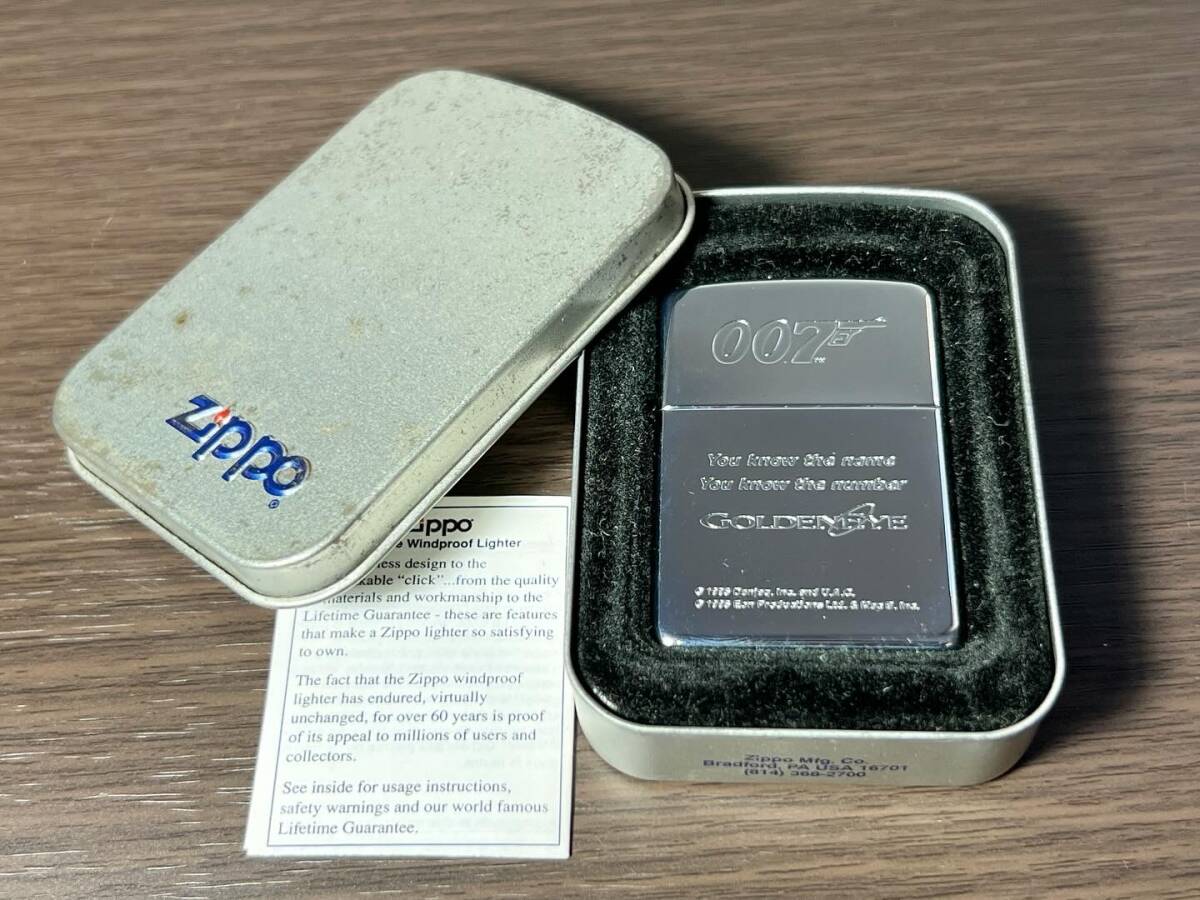 ZIPPO 007 GOLDENEYE Zippo００７ GOLDENEYE ダブルオーセブン ゴールデンアイ 　1996年製 未使用_画像1